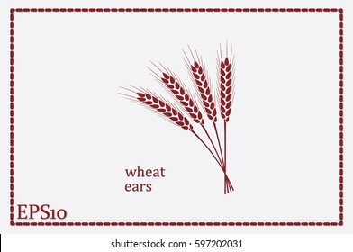 wheat ears vector icon