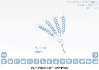 wheat ears vector icon