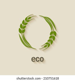 wheat eco symbol  - vector illustration. eps 10