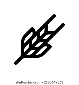 Wheat. Editable stroke vector icon.