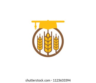 Wheat Education Icon Logo Design Element