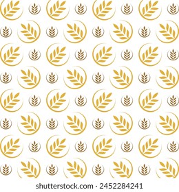 Wheat especial trendy multicolor repeating pattern vector illustration background design