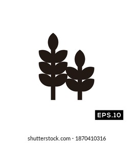 Wheat Farm Icon. Farming Silhouette Sign Logo Vector