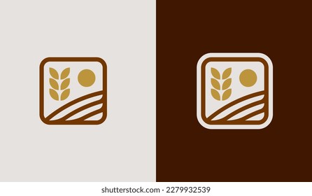 Wheat Farm Logo. Creative Minimal design template. Symbol for Corporate Business Identity. Creative Vector element