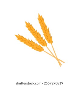 Wheat, Farming Flat Vector Illustration