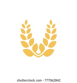 Wheat farming logo design