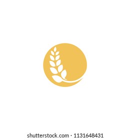 Wheat farming logo vector design template