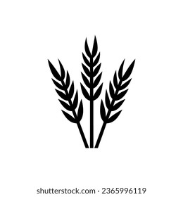 Wheat field icon isolated on white background