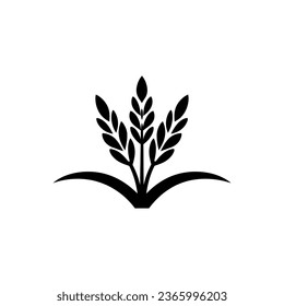 Wheat field icon isolated on white background