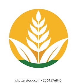 Wheat Field Logo Design Template - Vector Image for Branding and More.Perfect for branding, packaging, agriculture, and eco-friendly projects.