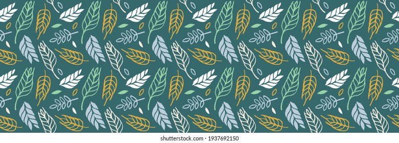 Wheat field pattern seamless, bread grains illustration, wheat hand-drawn vector illustration for background of bread label design, bakery packaging. Homemade cooking banner. Cooking courses banner.