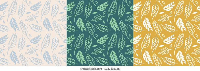 Wheat field pattern seamless, bread grains illustration, wheat hand-drawn vector illustration for background of bread label design, bakery packaging. Homemade cooking banner. Cooking courses banner.