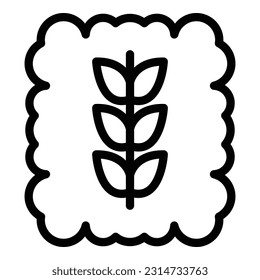 Wheat flakes icon outline vector. Cereal corn. Eating food