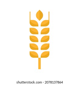 wheat flat clipart vector illustration