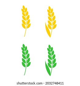 wheat flat color vector icon