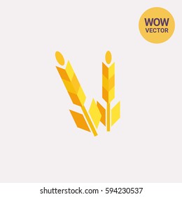 Wheat flat icon