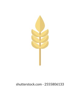 Wheat flat icon vector illustration, wheat field vector design, cereal icon design, isolated on white background. 