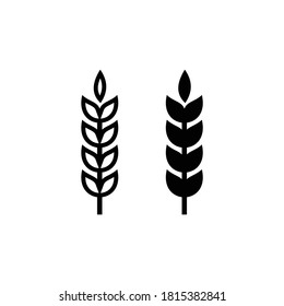 Wheat flat logo in black and white