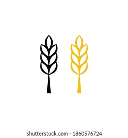 wheat flat logo in yellow and black