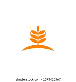 Wheat flour agriculture logo design inspiration vector template