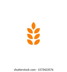 Wheat flour agriculture logo design inspiration vector template
