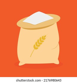 wheat flour in a bag