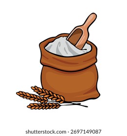 Ilustração do vetor do símbolo do saco de farinha de trigo