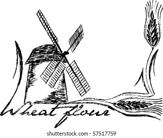Wheat flour design with mill
