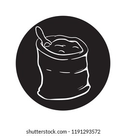 wheat flour icon with background