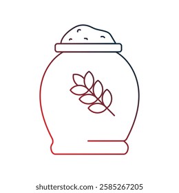 wheat flour icon with white background vector stock illustration