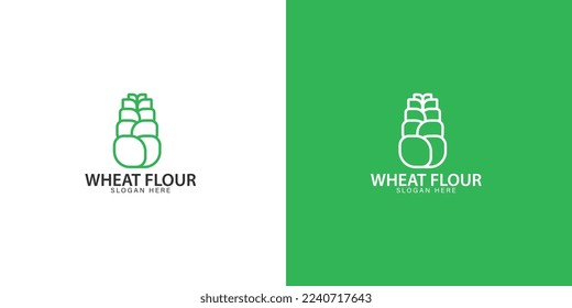 wheat flour logo minimalist design idea