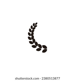 Wheat, food, fresh geometric symbol simple logo vector