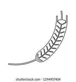Wheat food symbol in black and white