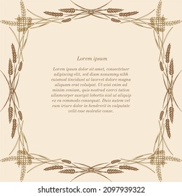 wheat frame for baking text