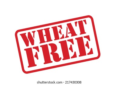 WHEAT FREE Rubber Stamp vector over a white background.