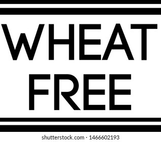 WHEAT FREE stamp on white background