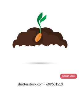 Wheat germ color flat icon for web and mobile design