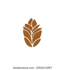 Wheat germ icon in cartoon style isolated on white background. Plant symbol