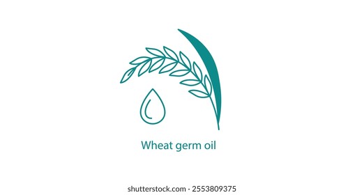 Wheat Germ Oil Health Booster Vector Icon