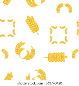 Wheat germ pattern. Cartoon illustration of wheat germ vector pattern for web
