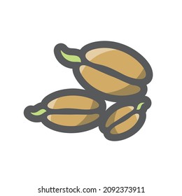 Wheat germ set Vector icon Cartoon illustration.