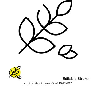 Wheat Gluten Vector Line Icon