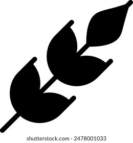 wheat glyph icon illustration vector