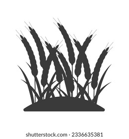 Wheat glyph icon isolated on white background.Vector illustration.