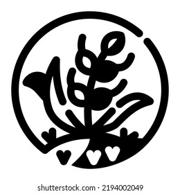 Wheat Glyph icon vector design and illustration template