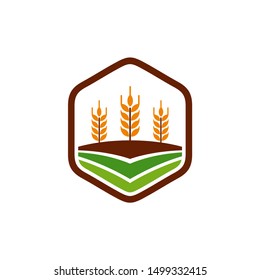 Wheat Grain Agriculture Logo Design