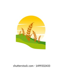 Wheat Grain Agriculture Logo Design
