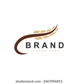 Weizenkorn für Bäckerei, Brot, Logo Design Vektorgrafik Icon Illustration