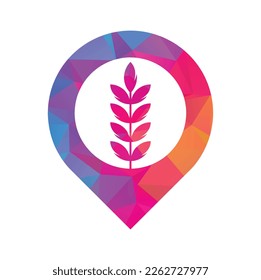 diseño del logotipo vectorial de los ganglios de grano de trigo.