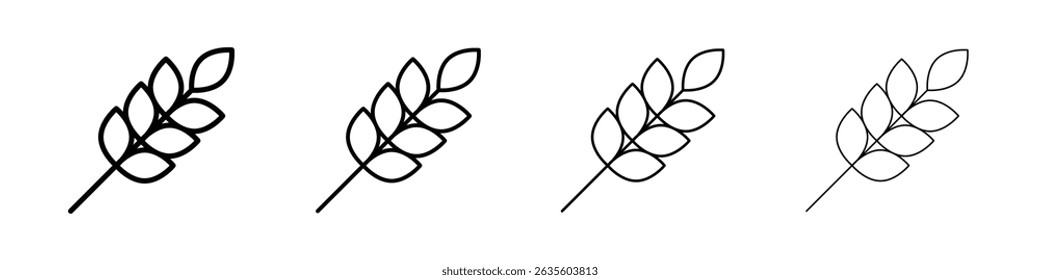 Ícone de grão de trigo Sinal de ilustração plana